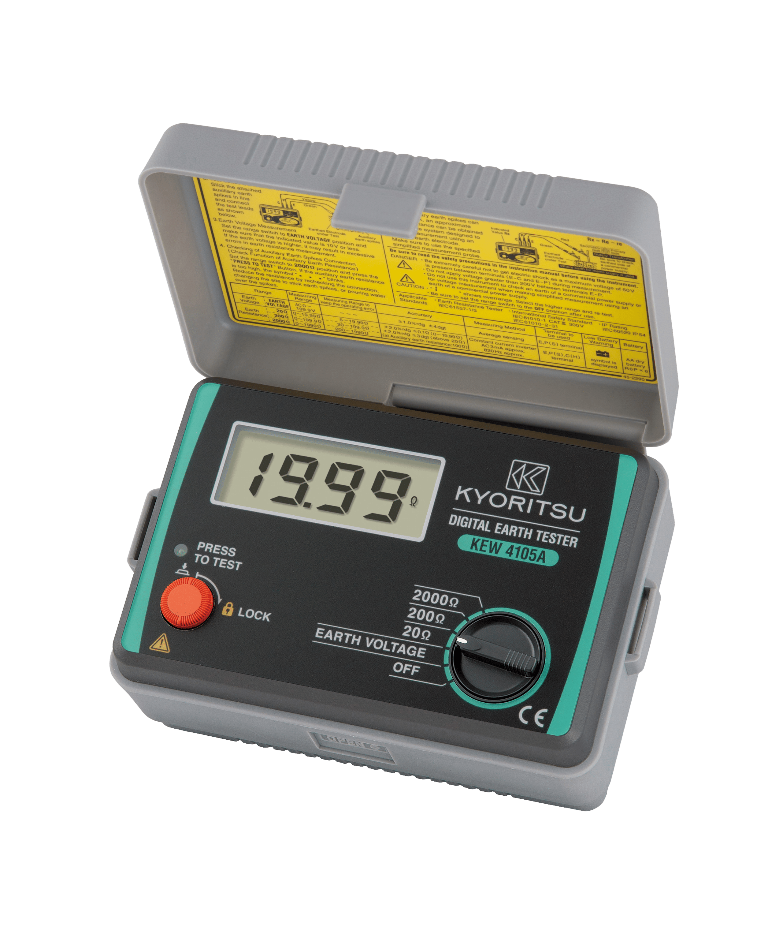 KEW4105A Digital Earth Resistance Tester - Kewtech