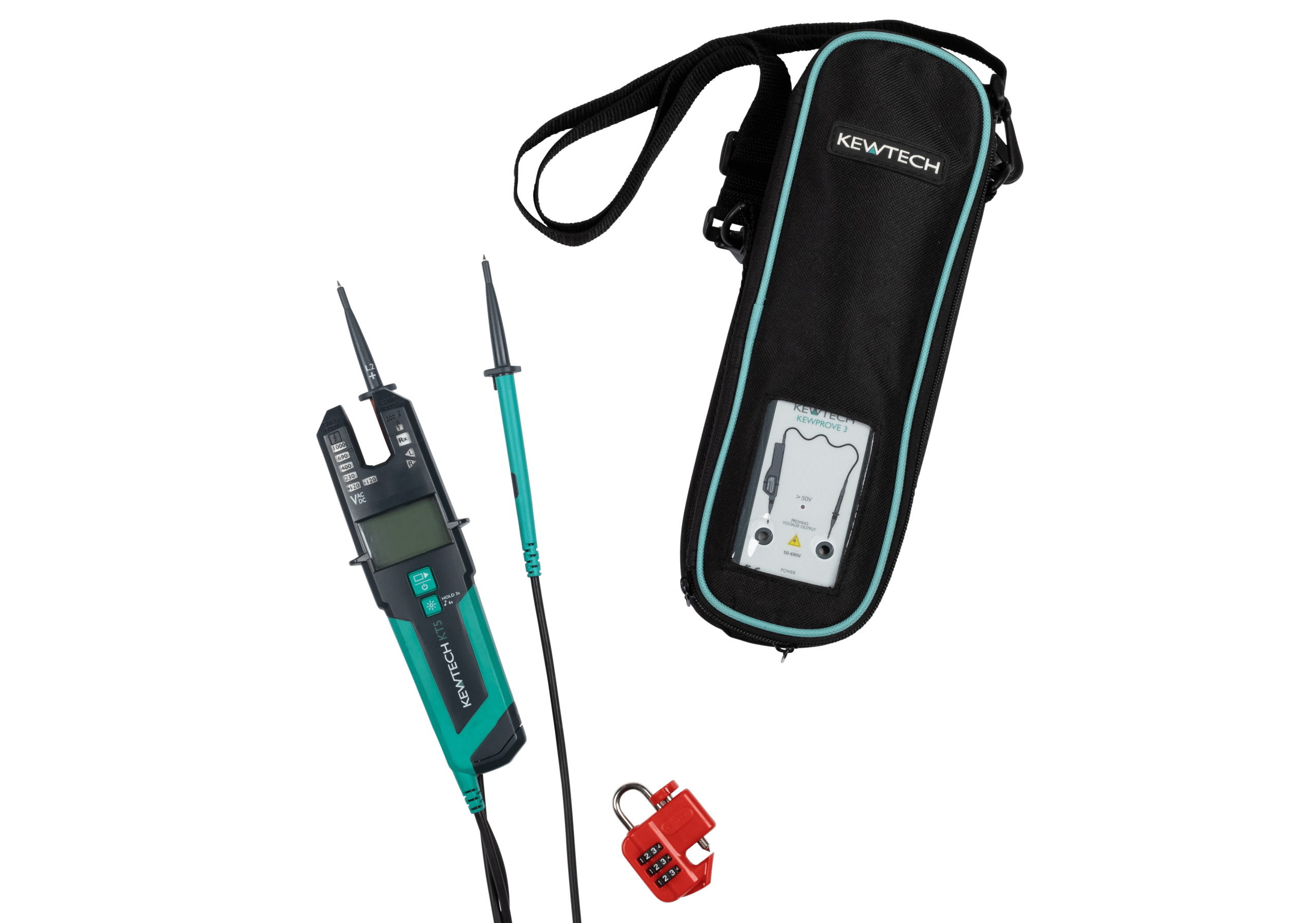 Kewtech voltage tester and outlet proving unit